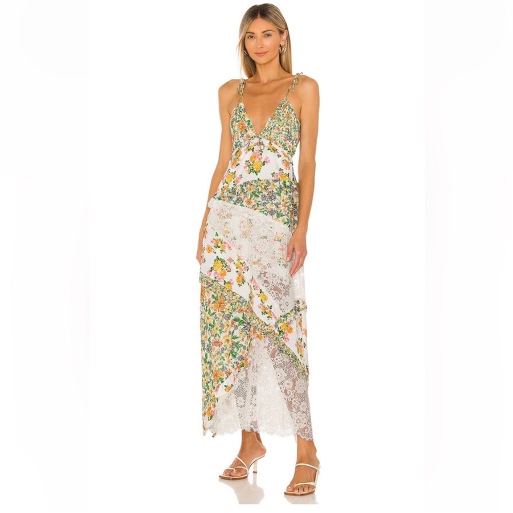 For Love & Lemons Rosalyn Maxi Dress